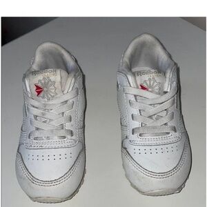 Reebok Kids White and Red Sneakers